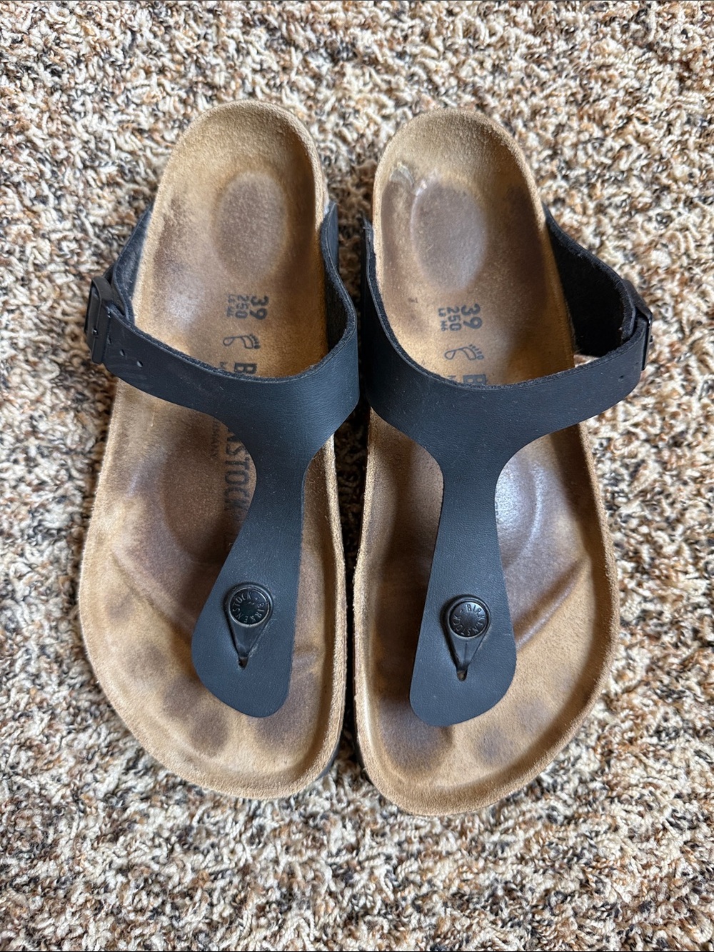 Birkenstock Black Thong Sandals for Women